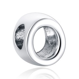 LaMenars 925 Silver Initial Letter Charms A-Z Alphabet Bead for Women Charm Pendant Bracelets & Necklaces Valentine's Day Mother's Day Birthday Christmas, Cubic Zirconia