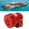 Industrial Motor Alarm Bell Red Color Steel Mini Horn Sound