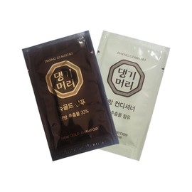 일회용 댕기머리 한방 샴푸+컨디셔너(린스) 100개 여행용 파우치 1회용 Disposable One-Time Use Shampoo and Conditioner Packets (100pcs) Travel Size
