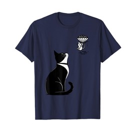 Tuxedo Cat Mouse T-Shirt Funny Cat Lover Gift Whimsical Men Women Kids T-Shirt