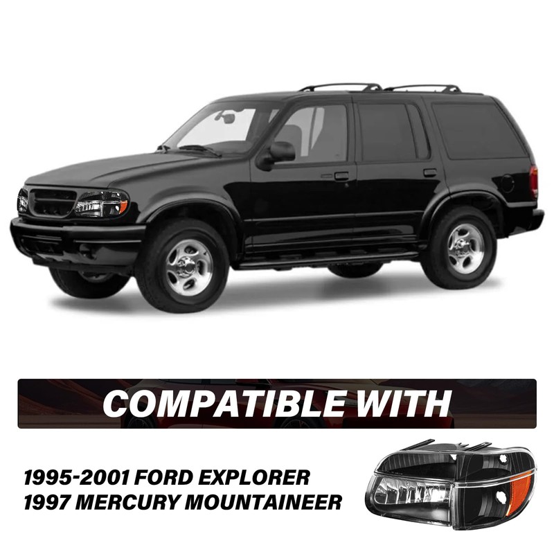 BRYGHT Headlight Assembly Fit for 95 to 01 Ford Explorer