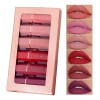 Matte Hexagonal Conjunto De Lápiz Labial Impermeable A