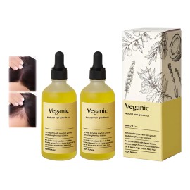 60ml*2 Aceite Vegano Natural Para El Crecimiento Del Cabello