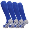 Ultrafun 4 Pairs Soccer Socks Cushioned Knee High Team Sports