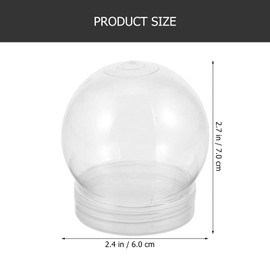 USHOBE 10PCS DIY Clear Plastic Water Globe Snow Globe 4 Inch Clear Snow Globe with Screw Off Cap for Christmas DIY Crafts Home Decoration Gifts