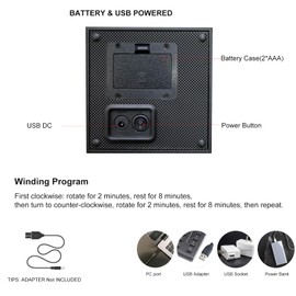 DUKWIN Single Watch Winder with Dual Power Supply, Supper Quiet Motor, Adjustable Watch Pillow for Travel, Black Small Watch Winder