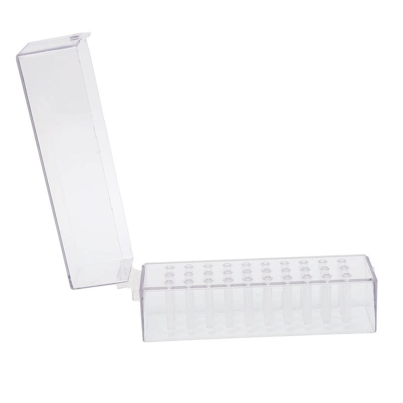 30 Holes Nail Drill Holder, Acrylic Drill Bit Case Stand,