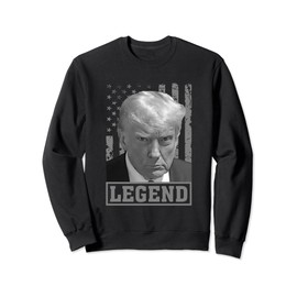 Trump 2024 Mug Shot President Legend Us Flag Vintage Sweatshirt