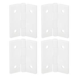 sourcing map 4Pcs Acrylic Hinges, 1.8 x 1.5 Inch Mini Hardware Folding Hinges Piano Hinges with Mounting Hole for Case Box Handicrafts, White