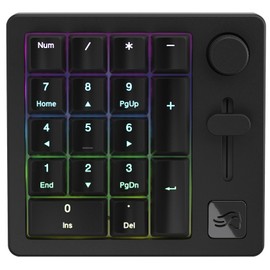 Glorious GMMK Macro Pad - Black Mechanical Numpad - 10 Key USB Keypad - Hotswap, Programmable Volume Knob, RGB Backlit, Wired & Wireless Bluetooth- Gaming Keyboard Number Pad