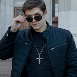 OIDEA Men Women Orthodox Cross Necklace: Vintage Double-Sided Stainless Steel Religious Christian Prayer Jesus Crucifix Cross Pendant Jewelry Gifts Chain 23.6"