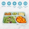carrotez Portion Control Plate, 5 Compartment Divided Plate with Lid,