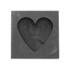 SEWOART Heart-shaped graphite mould, melting mould for gold, silver, copper,