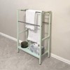 Anthology Spa Asta 4-Bar Towel Rack with Stainless Steel Storage