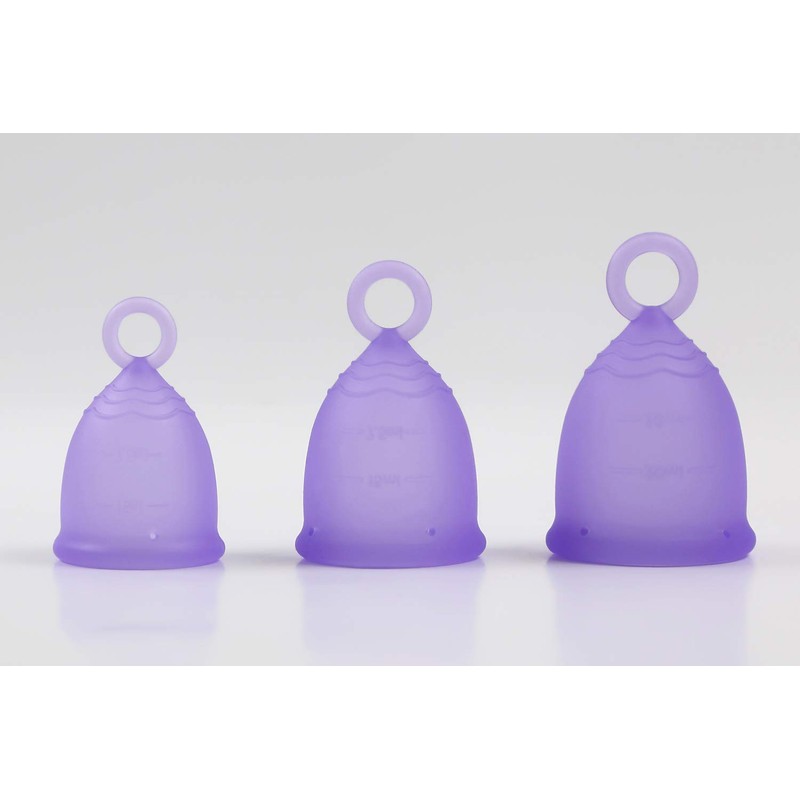 Nopra Cup ノプラカップ リング型 洗浄カップ付き 月経カップ (Mサイズ (x 1), パープル)