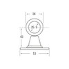 High Logic 37107 Stainless Steel Bracket (Genko), 1.0 inch (25