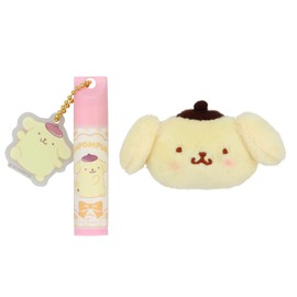 Shobido Sanrio Characters Sewing Ring & Lip Cream Pom Pom Plum Scented with Acrylic Charm