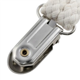 Xhziy Cotton Loop Towel Clip Towel Clips Braided Braided Cotton Loop Towel Metal Clip Woven Cotton Towel Clips Cotton Cord Towel Clip Corn Grain Beige for Home Storage Hangers Kitchen Towels 6PCS