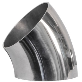 KOTVTM OD 2 Inch 45 Degree Stainless Steel Exhaust Elbow Pipe-16GA/. 065" Wall-SS304 Stainless Steel Pipe Bend Tube for Car Exhaust Elbow Modified, Stair Handrail Bend,etc (OD: 2 Inch (1pcs))