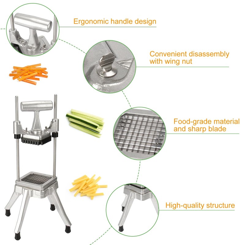 POWLAB Commercial Chopper Vegetable Cutter Fruit Dicer Heavy Duty Stainless