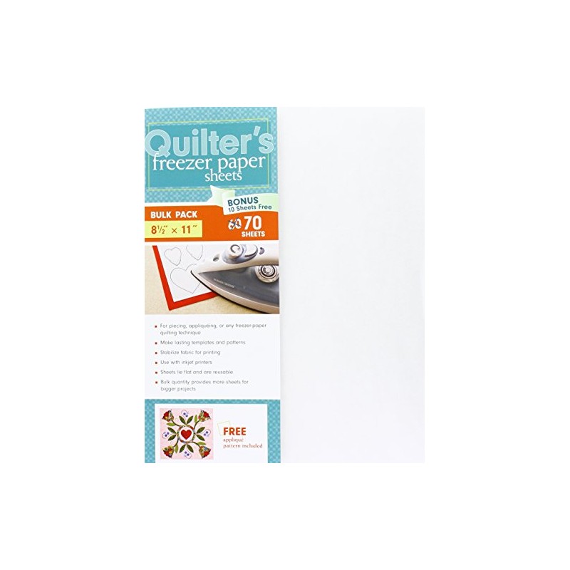 C&T Publishing CTP20315 70 Piece Quilter's Freezer Paper Sheets, 8.5"