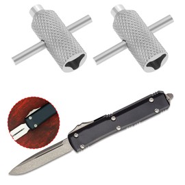 YINETTECH 2-Piece Triangular Screw Disassembly Tool Compatible with Microtech Ultratech Series Screwdriver Die Wrench Tool Made of Stainless Steel