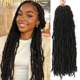 Faux Locs Crochet Hair 18 Inch 7 Packs Soft Locs Crochet Hair For Black Women Pre Looped Crochet Faux Loc Hair Extensions(4#, 18 Inch, 7 Packs)