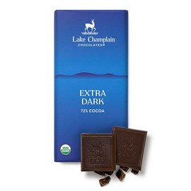 Lake Champlain Chocolates BAR 72% DK ORG FFL, 3 Ounce (Pack of 12)