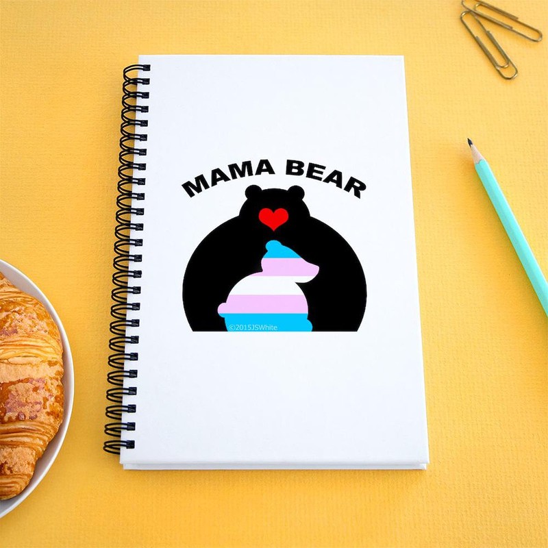 CafePress Mama Bear Trans Spiral Bound Journal Notebook, Personal Diary,