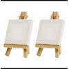 None 2 Sets Canvas Mini Easel Stand Decorative Child Student