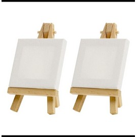 None 2 Sets Canvas Mini Easel Stand Decorative Child Student Manual Delicate