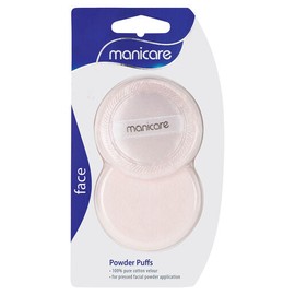 Manicare Pure Cotton Powder Puffs 2 Pack
