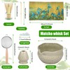 7 Pcs Matcha Tea Set with Whisk Bowl Stir Brush