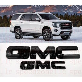 Auto GMC 2021-2023 GMC YUKON YUKON XL Front Rear Tailgate Gloss Black OVERLAY Emblem