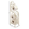 Deco 79 Metal Scroll Toilet Paper Holder with Space to