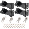 Kyuionty 4 Pcs Keyed Hasp Locks 3 Inch Twist Knob