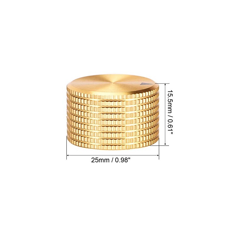 sourcing map Aluminium Volume Control Potentiometer 25 mm x 15
