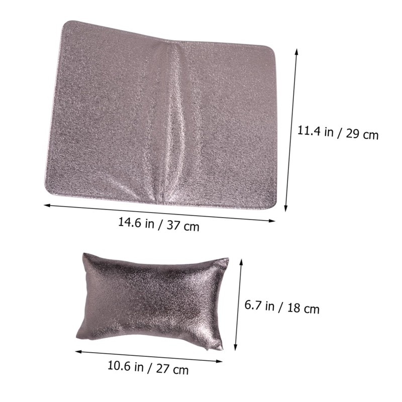 Baluue 2pcs Pu Leather Foldable Hand Rest Pad Cushion for