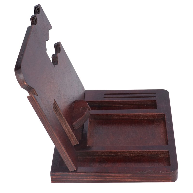 Desktop Storage Bracket Multifunctional Wooden Mobile Phone Base Watch Glasses