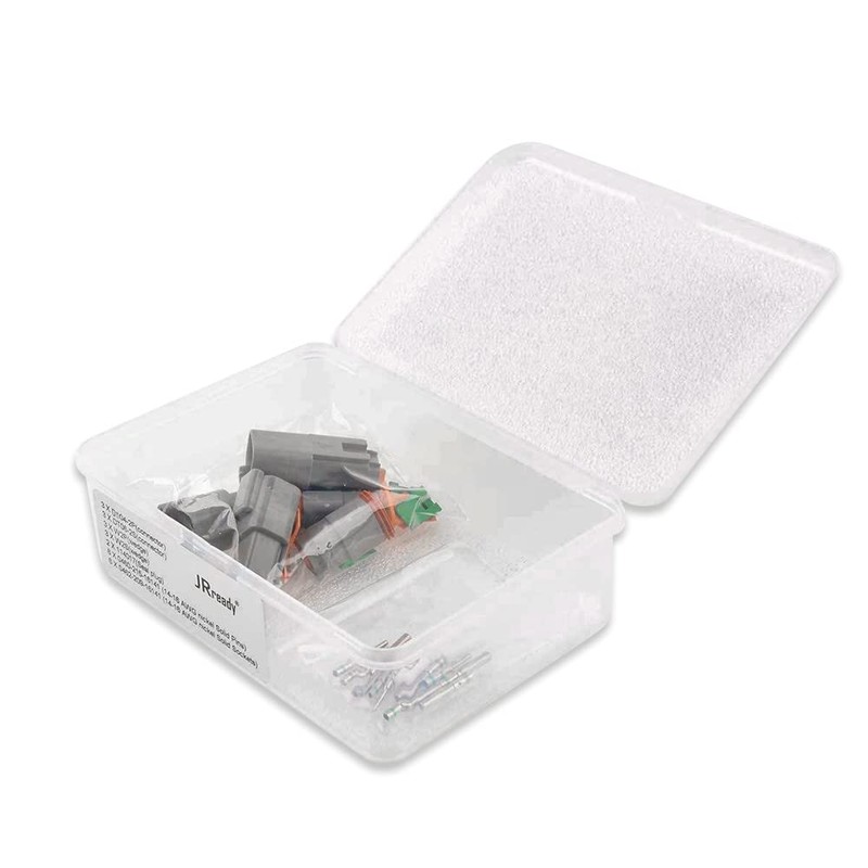 JRready ST6112 DT Connector 2 Pin Gray Waterproof Electrical Wire