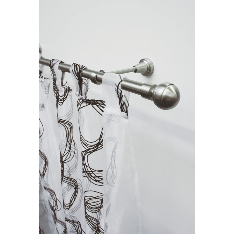 Gardinia Ball 2 x End Piece Metal Stainless Steel Look