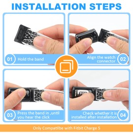 3 Pack Adjustable Elastic Watch Band Compatible with Charge 5 Bands for Women Men, Stretchy Sport Loop Band Soft Nylon Wristband Accessories for Charge 5 Fitness & Health Tracker