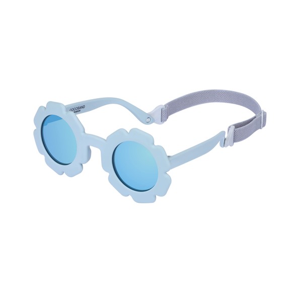 COCOSAND Baby Sunglasses with Strap Polarized Flexible Flower Frame for
