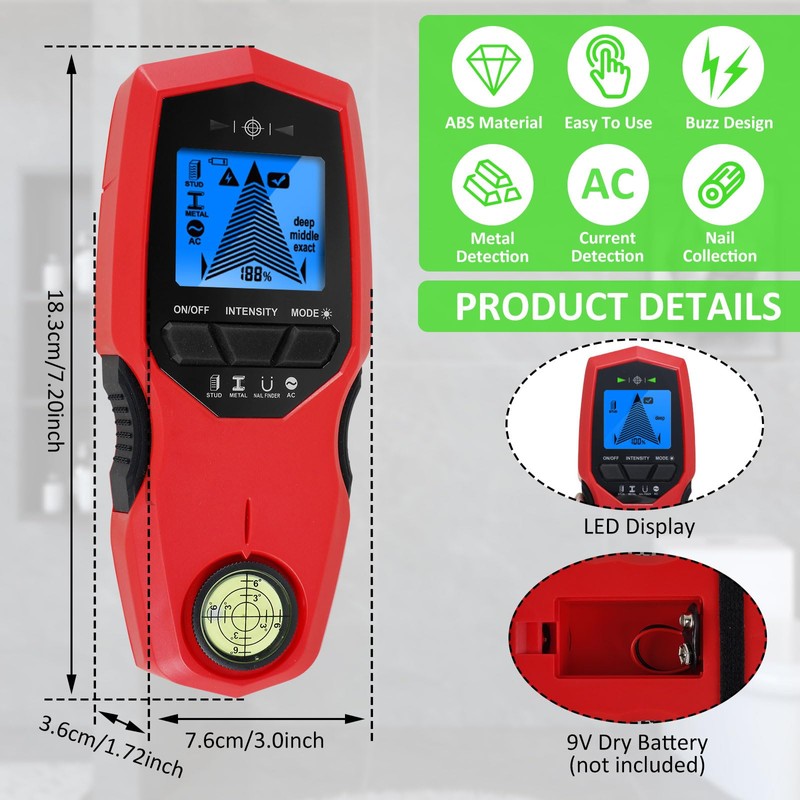 Stud Finder Wall Scanner 7 in 1 Multifunctional Electronic Stud