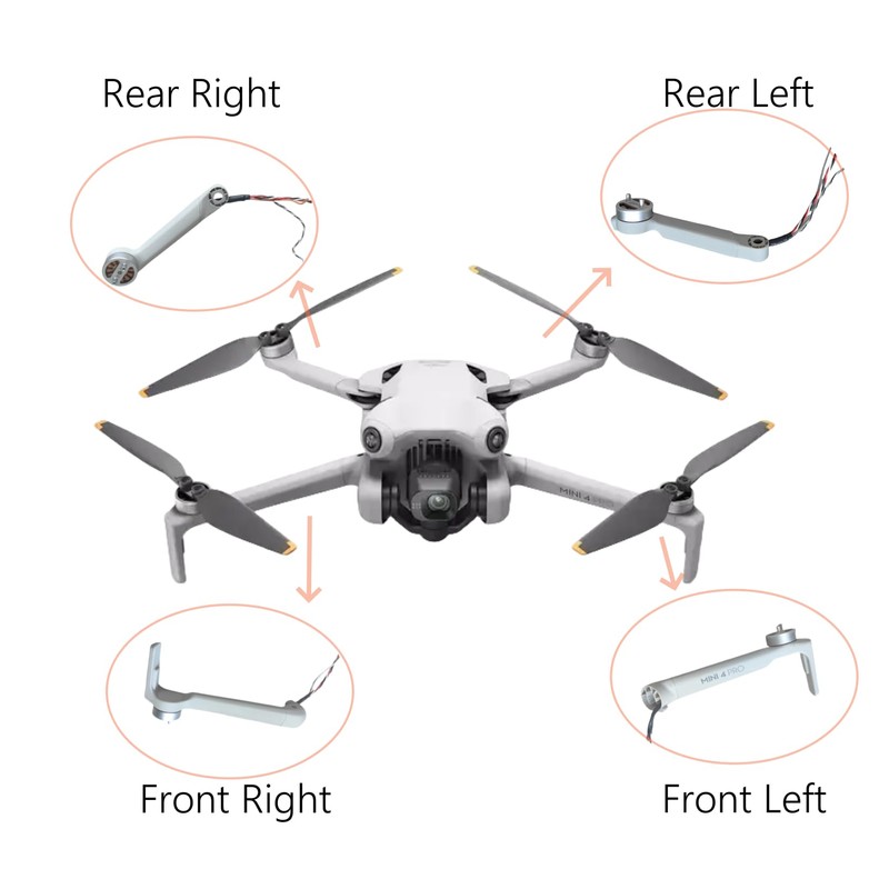 Mini 4 Pro Repair Parts Motor Arm Assembly Replacement for
