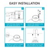 LUXRITE 4 Inch Square Recessed LED Can Lights, CCT Color