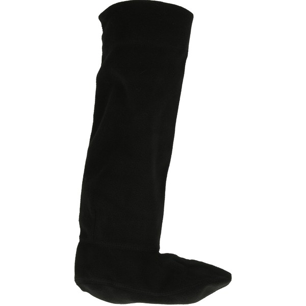 Ladies Fleece Wellie Socks Liners, Black, 3/5 UK
