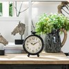 NIKKY HOME Vintage Table Clock with Bird, Metal Desk Clocks