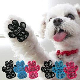 PAW WING Paw Wing Grip Plus Dog Pad Shoes Pet Socks Anti-slip Paw Protection Anti-Scratch Anti-Slip Foot Pad (M, A-Line, Pink)