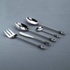 Gourmet Settings 5-Pieces Hostess Silverware Twist Collection Polished Metal Flatware